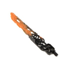 1x Lego Bionicle Weapon Sword Black Marbled Orange 71313 24165pb05