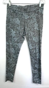 HUE DAMEN LEGGING MEDIUM TÜRKIS & GRAU GEBLÜMT - Bild 1 von 5