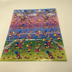 Lisa Frank Aufkleber Cheerleader Bären Panda Koala S696 ganzer Bogen Vintage BL2 - Bild 1 von 6