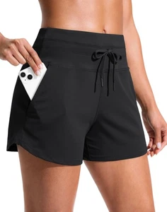 Women's Athletic Running Shorts with Pockets 3.5" Quick Dry High Waisted Work... - Picture 1 of 6