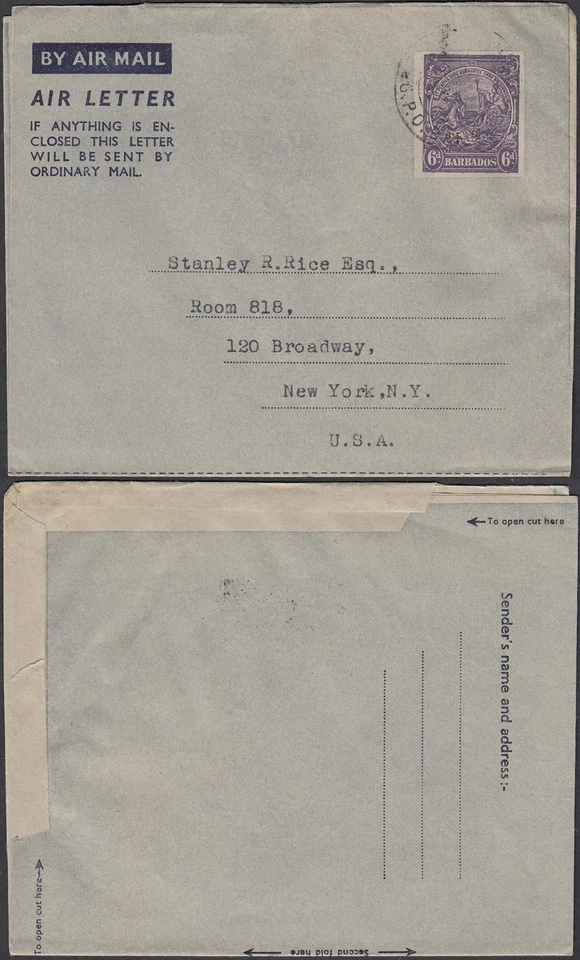 Barbados 1949- Used Postal stationary FDC.. "Horse/Mythology"......(EB) AR-11046 - Image 1 of 1