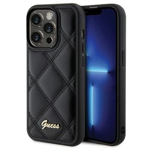 Case Guess GUHCP15LPSQSQSK Apple iPhone 15 Pro Hardcase Quilted Metal Logo schwa - Bild 1 von 8