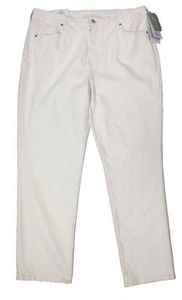 Neu mit Etikett H&M cremefarbene Damenjeans kurvige Passform Vintage gerade hochtailliert Größe 18 - Bild 1 von 12