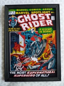 A4 Repro Vintage Ghost Rider Comic Cover Seite für Sie zum Rahmen kostenlos P + P - Bild 1 von 1