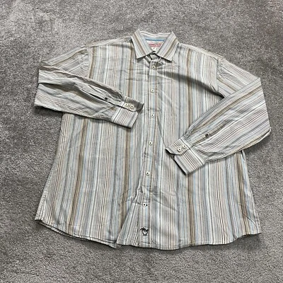 Camisa Union Bay Para Hombre XL Multicolor Rayas Manga Larga Abotonada Algodón Informal Foto 1 de 4