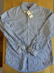Polo Ralph Lauren Shirt Mens XL Paint Splatter Striped Blue Classic Fit NWT - Picture 1 of 4