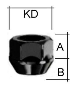Tuerca de rueda M14 x 1,25 x 16 mm junta cónica 60° SW19 - Imagen 1 de 1