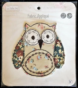 Sew Little Time Owl Sew-On Patch Applique Craft Embellishment Fabric Editions - Picture 1 of 1