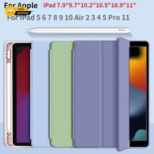 Case for Ipad 10.2 Pro 11 13 9.7 Mini 6 10.5 Air 3 Smart Cover with Pencil Holde - Picture 1 of 18