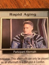 RAPID AGING SEVERED DREAMS BABYLON 5 CCG RARE CARD NEAR MINT NEVER PLAYED WITH