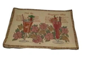 Bed Bath & Beyond 5 Placemat Set Mai Tai Singapore Sling Mixed Drinks Tropical - Picture 1 of 8