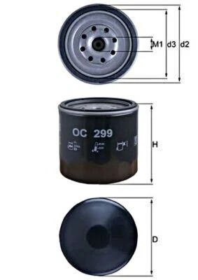 Filtro de aceite MAHLE para ISUZU MITSUBISHI OPEL Campo Trooper I Canter 650394 Foto 1 de 4