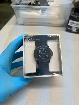 GENUINE Fossil Gen 5E 44mm Black Case Silicone Band Smartwatch FTW4047V SEALED  - Image 1 of 4