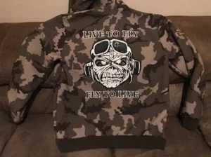 IRON MAIDEN ACES HIGH CAMO JACKET 3XL/2XL Beast Piece Metallica Priest Anthrax - Picture 1 of 10