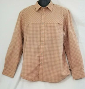 Northwest Territory Men's Tan Button Front Long Sleeve Plaid Shirt Size Large - Picture 1 of 7