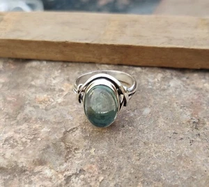 Natural Aquamarine Gemstone Ring 925 Sterling Silver Free Shipping Unique Ring - Picture 1 of 5