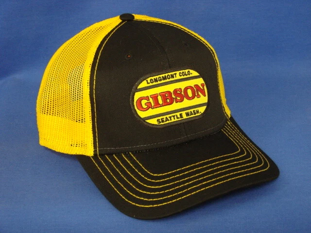 Gibson Tractor Hat - Black/Gold Mesh - Snapback Foto 1 de 1