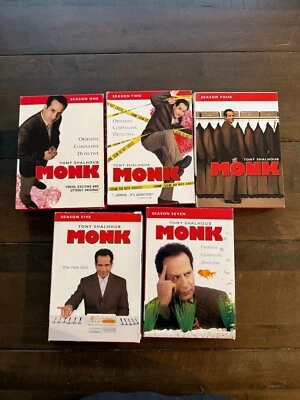 MONK TV Show DVD Seasons 1 2 4 5 7 Tony Shalhoub Box Set Lot 00s comedy USA - Image 1 of 2