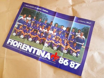 Poster calcio vintage FIORENTINA e TORINO ( 1986/87 ) Maxi Guerin Sportivo  - Immagine 1 di 4