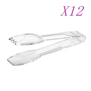 12X 16cm Heat Resistant Plastic Cooking Kitchen Serving Cake Tongs Bread Tongs - Picture 1 of 7