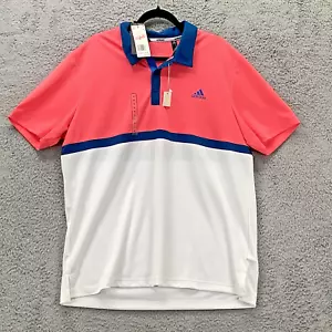 Adidas Golf Polo Shirt Men's Size XL Colorblock UPF 50+ Athletic Short Sleeve - Picture 1 of 13