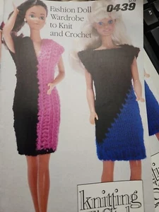 Vintage Knitting w/ Style Simplicity Pattern Booklet 0439 Fashion Doll Wardrobe - Picture 1 of 4