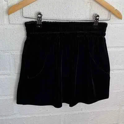 Zara Women's Pull On Elastic Velvet Flowy Stretch High Rise Shorts sz XS - Image 1 of 4