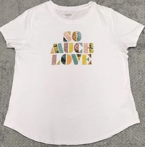 Old Navy ~ Women's Short Sleeve Top ~ Size Large ~ White ~ Novelty - Picture 1 of 6
