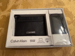 Calvin Klein Herren Leder Kartenetui mit Geldklammer - Bild 1 von 11