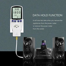 US Plug Electricity Power Consumption Meter Energy Monitor Watt Amp Kwh Analyzer