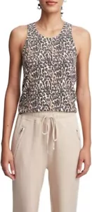 Bandier x Sincerely Jules The Willow Scoop Neck Tank Leopard SZ 1X - Picture 1 of 6