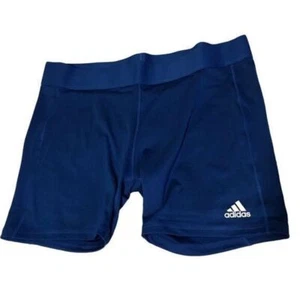 Adidas Womens Plus Size 2X Blue Volleyball 4" Tights Shorts - Picture 1 of 3