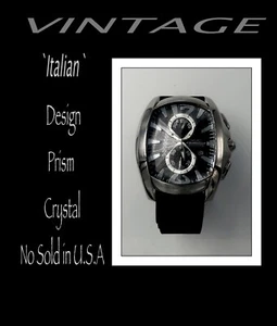 Vintage ‘Chronotech' Prism Crystal Chronograph Wrist Watch Steel Case Quartz Mov - Picture 1 of 13