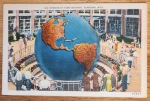 Interior Ford Rotunda Dearborn Michigan MI Postcard PC 1940s Metropolitan Unused - Imagen 1 de 1