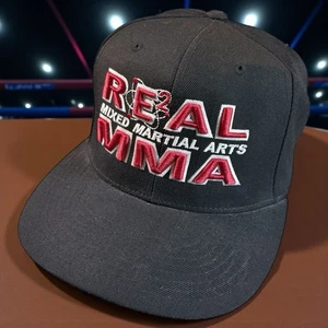 Sport-Tek REAL MMA Mixed Martial Arts Snapback Mütze schwarz rot bestickt Cap - Bild 1 von 8