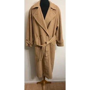 Albert Nipon Petites Kamelhaarmantel Damengröße 10 zweireihig mit Gürtel - Bild 1 von 11