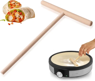 Crepes Wender und Verteiler Set Holz Winkelpalette Crepes Maker Zubehör - Bild 1 von 4