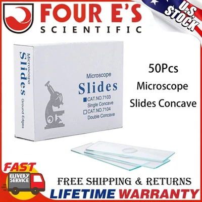 50PCS Microscope Slide Concave Single concave Glass Slide with Single Depression - Image 1 of 4