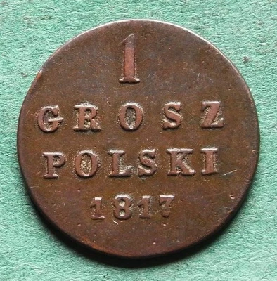 Moneda Polonia Rusa 1 Grosz Polaca 1817 Muy Fina nswleipzig Foto 1 de 3