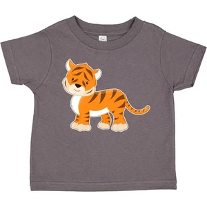 Inktastic Tiger Toddler T-Shirt Orange Striped Zoo Animal Friendly Smiling Child - Picture 1 of 7