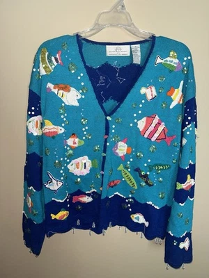 Cardigã Design Options por Philip and Jane Gordon peixes de aquário tamanho médio - Imagem 1 de 4