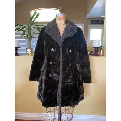 Chaqueta Abrigo Vintage Estilo Borgana Por Sportowne Hecho en Unión EE. UU. Marrón Talla 8 M Foto 1 de 4