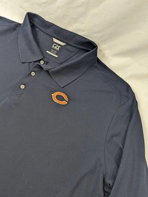 Men's Cutter & Buck Blue 1/2 Zip Pullover Size 5XB Chicago Bears Long Sleeve - Image 1 of 4