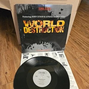 Time Zone – World Destruction Celluloid 1984 CEL176 Vinyl LP 33 RPM 12" EX EX/EX - Picture 1 of 4