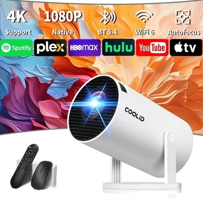 Mini Full HD Beamer 4K WiFi 6 Bluetooth 5.4 Tragbar Heimkino Projektor - Bild 1 von 4