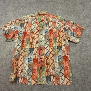 Camisa Hawaiana De Colección John Severson Kahala Para Hombres Mediana Rayón Algodón Lino - Imagen 1 de 8