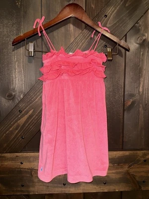 Vestido Ralph Lauren Niñas Talla 5 Rosa Volantes Terry Tela Natación Cubrir Foto 1 de 4