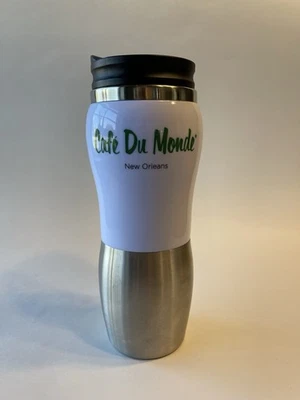 Vaso de viaje Café Du Monde New Orleans 14 oz con tapa aislante de acero inoxidable Foto 1 de 4