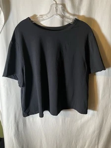 All in Motion Women's Size X-Large Essential Crewneck Short Sleeve Top Black - Picture 1 of 3