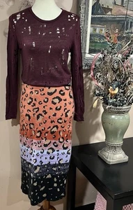 Anthropologie Maeve Leopardenmuster Wollmischung Bleistiftrock Gr. M - Bild 1 von 8